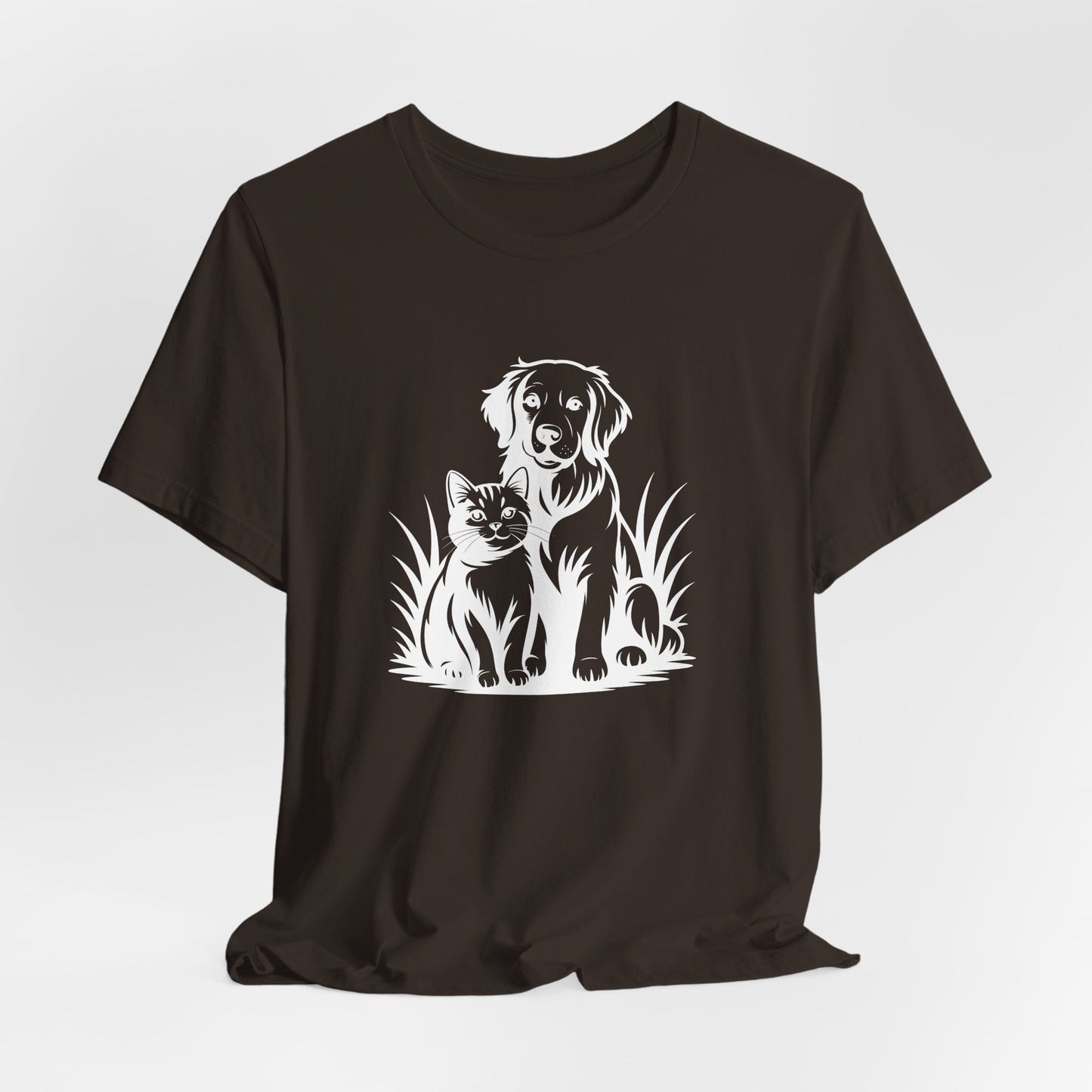 Modern Monochrome Pet Lovers T-Shirt