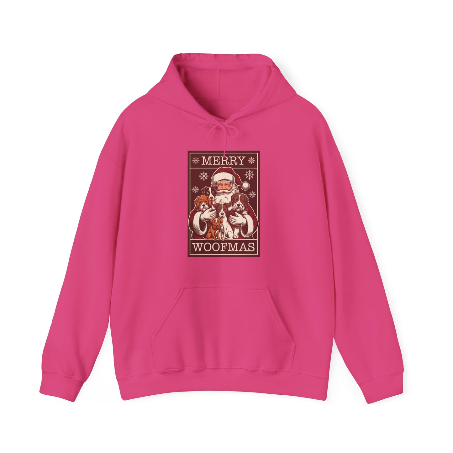 Merry Woofmas Hoodie | Vintage Santa & Dogs Sweater