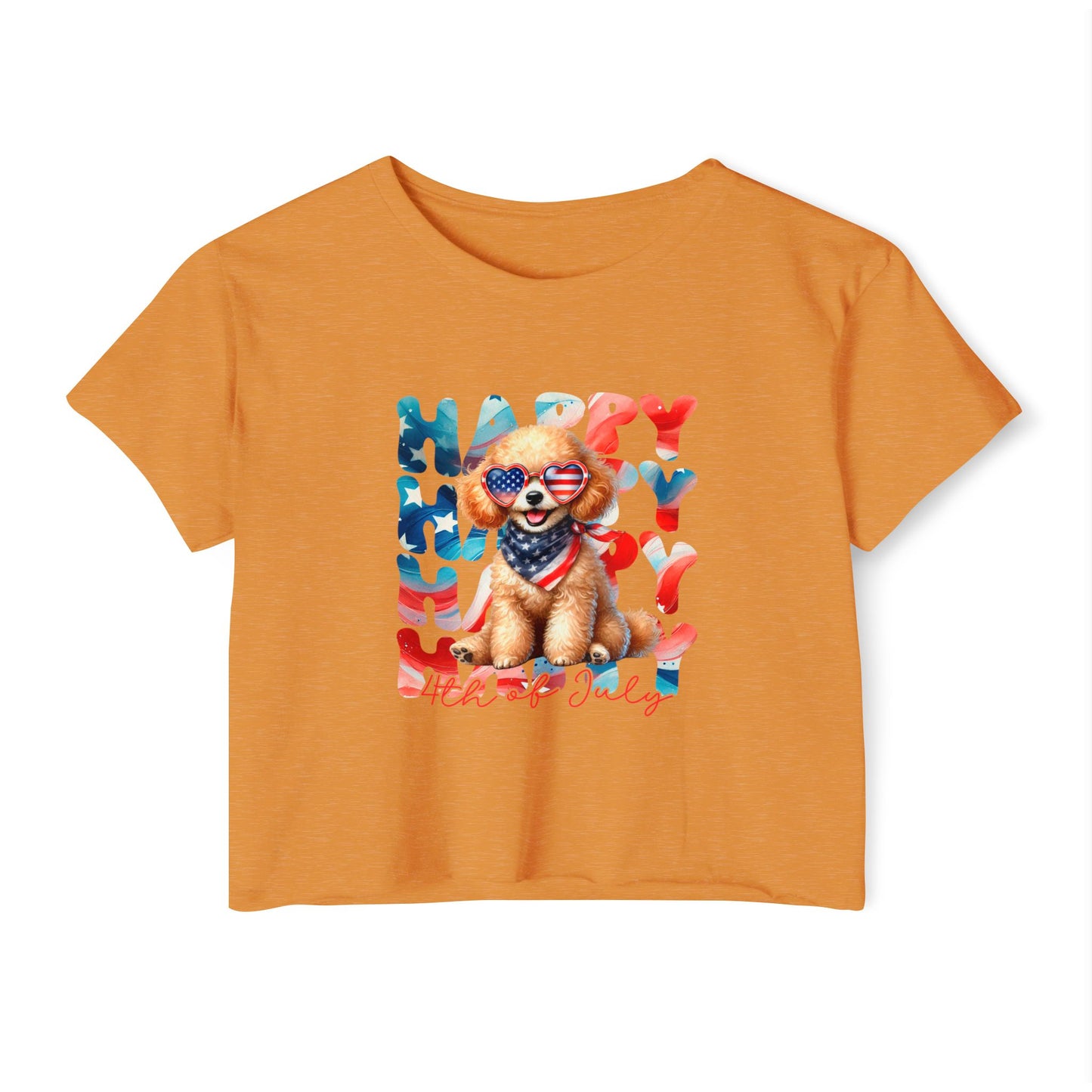 Happy 4th of July Dog Crop Top – Pet Lover Tee