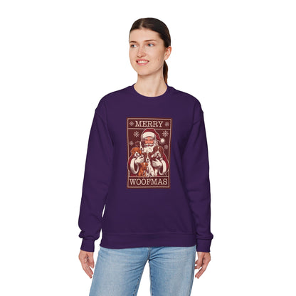 Merry Woofmas Santa Dog Unisex Christmas Sweatshirt