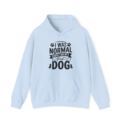Funny First Dog Hoodie | I Was Normal Pet Lover Sweatshirt