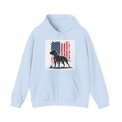 Patriotic Pitbull Unisex Hoodie – American Flag Dog Lover