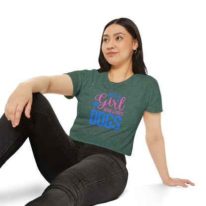 Just a Girl Who Loves Dogs Crop Top – Cute Dog Lover Shirt