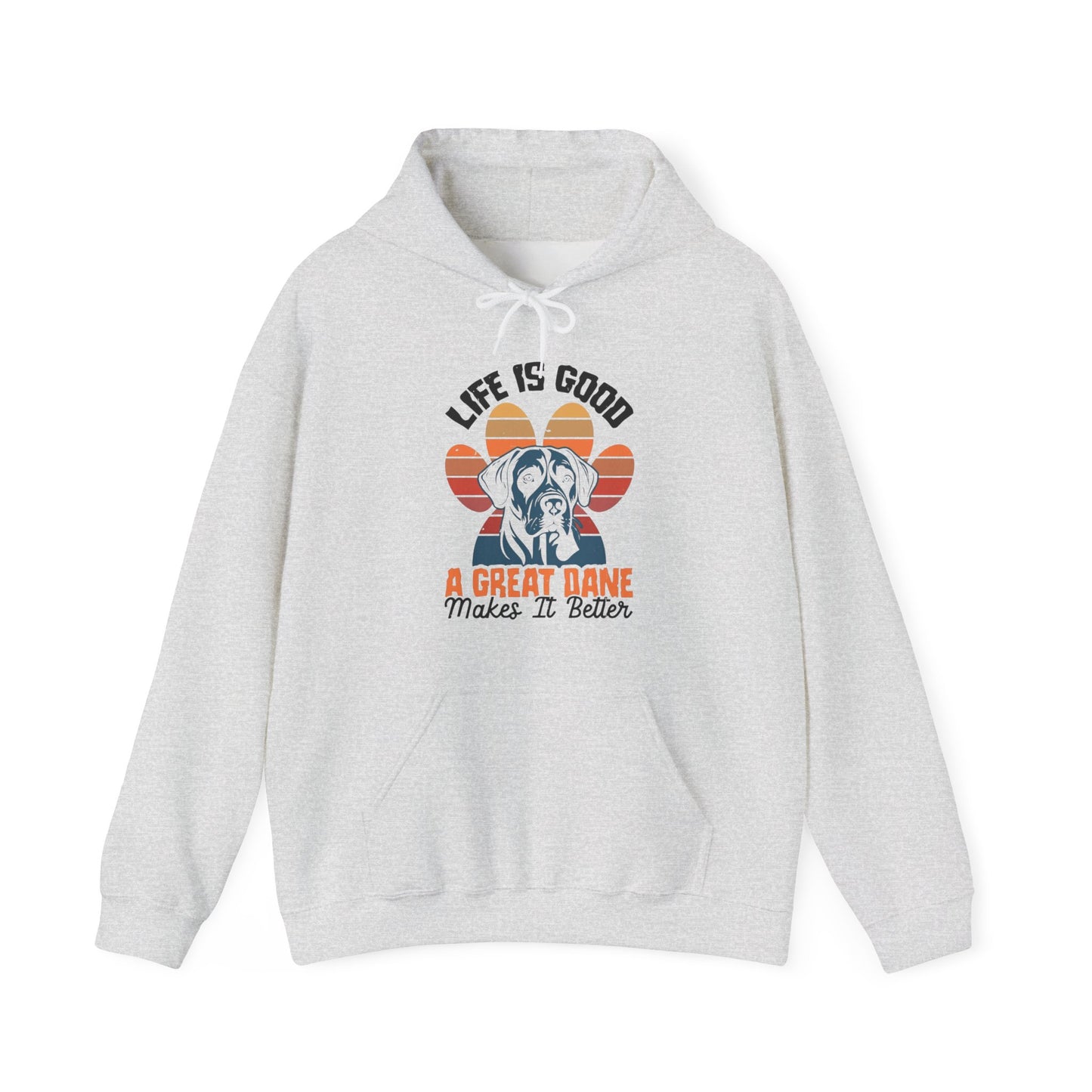 Great Dane Life Hoodie | Retro Sunset Dog Lover Gift