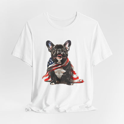 Patriotic French Bulldog Unisex T-Shirt