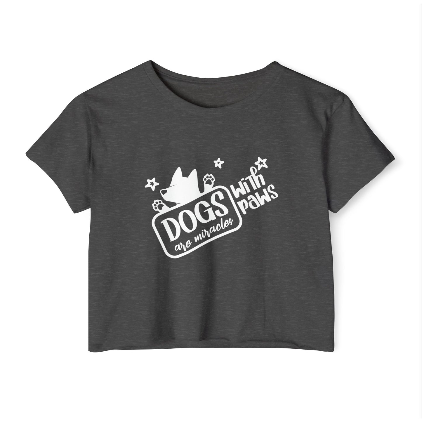 Dogs With Paws Crop Top – Cute Dog Lover Graphic Tee