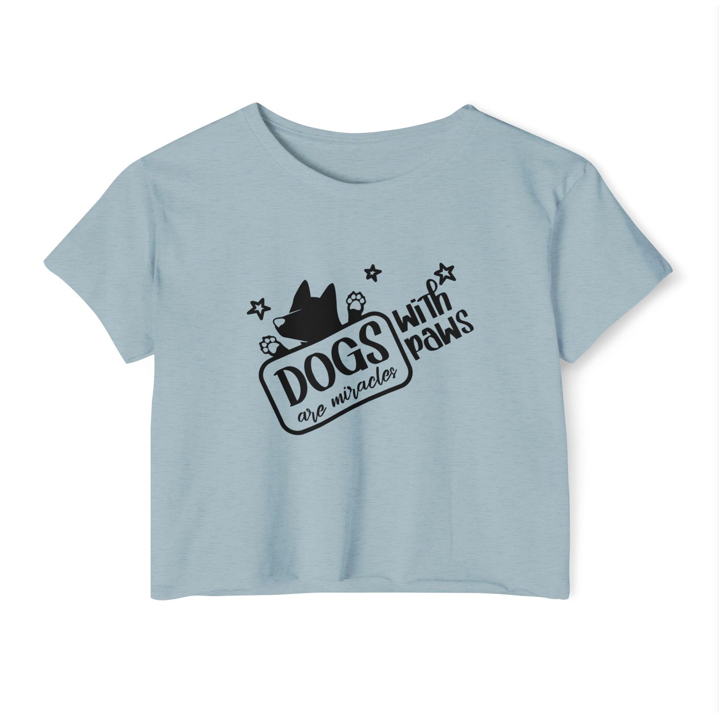 Dogs With Paws Crop Top – Cute Dog Lover Graphic Tee