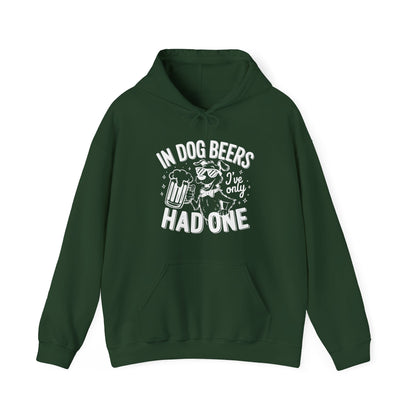 "In Dog Beers" Funny Unisex Hoodie –Perfect for Dog & Beer Lovers