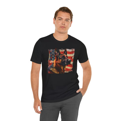 German Shepherd Patriotic Unisex T-Shirt
