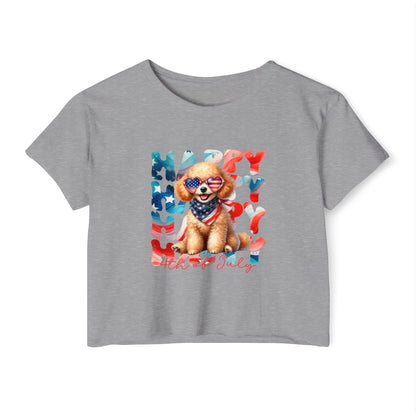 Happy 4th of July Dog Crop Top – Pet Lover Tee