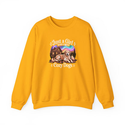 Cozy Dog Girl Sweatshirt | Golden Retriever Lover Gift