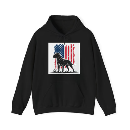 Patriotic Pitbull Unisex Hoodie – American Flag Dog Lover
