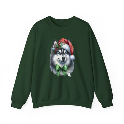 Husky Santa Sweatshirt | Festive Christmas Dog Sweater