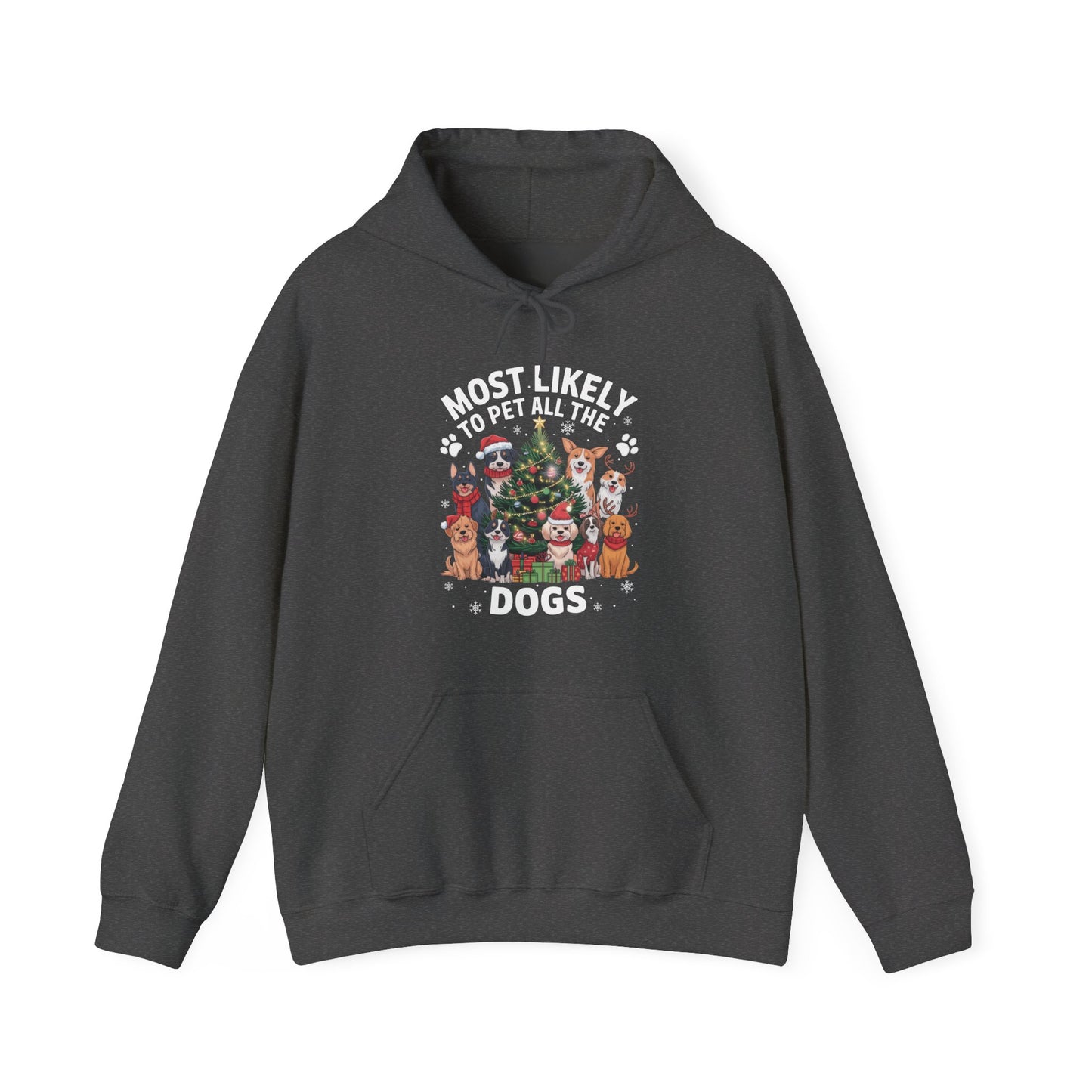 Most Likely To Pet All The Dogs Christmas Hoodie