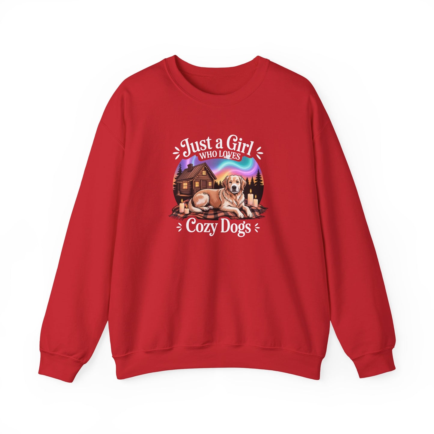 Cozy Dog Girl Sweatshirt | Golden Retriever Lover Gift