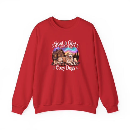 Cozy Dog Girl Sweatshirt | Golden Retriever Lover Gift