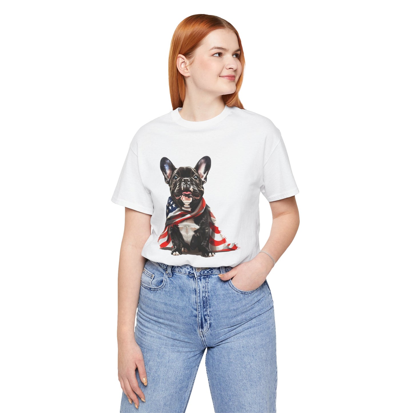 Patriotic French Bulldog Unisex T-Shirt