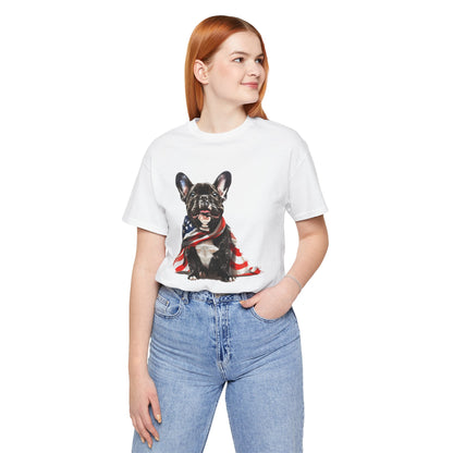 Patriotic French Bulldog Unisex T-Shirt