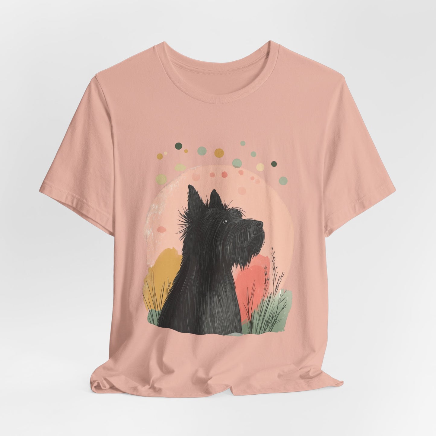 Briard Silhouette Minimalist Moon Unisex Tee