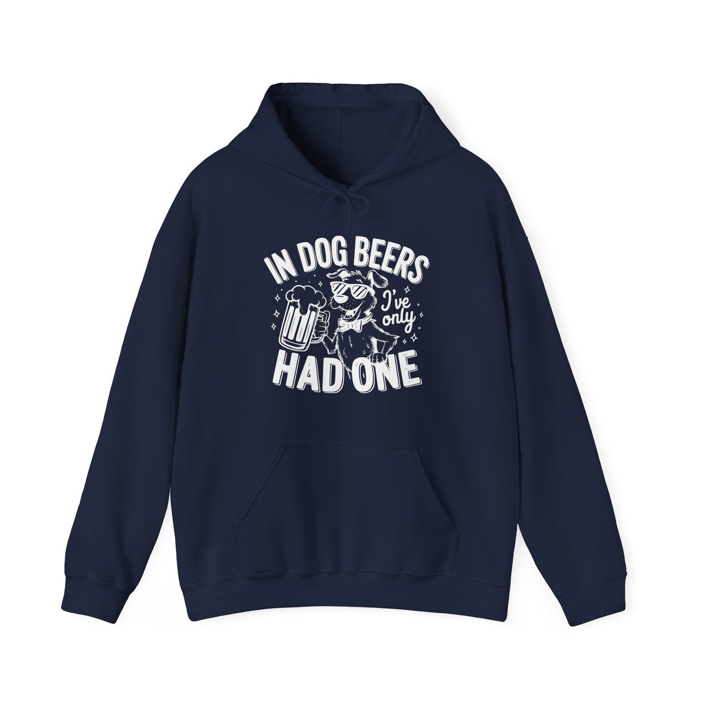 "In Dog Beers" Funny Unisex Hoodie –Perfect for Dog & Beer Lovers