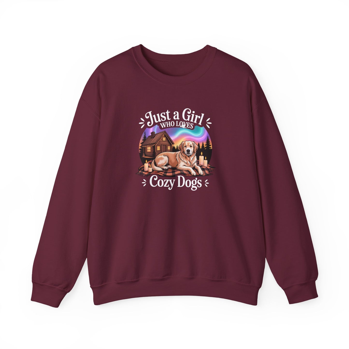Cozy Dog Girl Sweatshirt | Golden Retriever Lover Gift