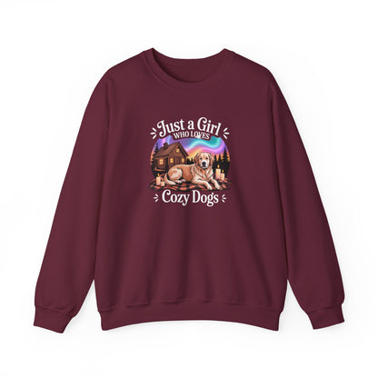 Cozy Dog Girl Sweatshirt | Golden Retriever Lover Gift