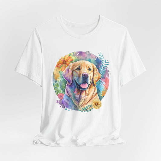 Watercolor Golden Retriever Art T-Shirt – Unisex Dog Lover Tee