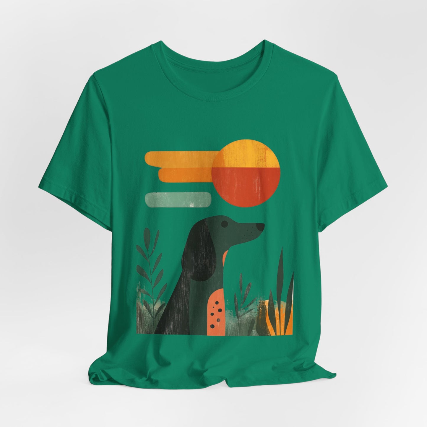 Dachshund Retro Sunset Minimalist Unisex Tee