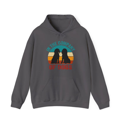 In The Company Of Dogs - Retro Sunset Hoodie