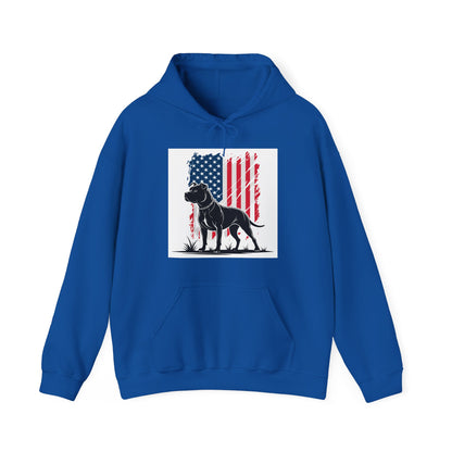 Patriotic Pitbull Unisex Hoodie – American Flag Dog Lover