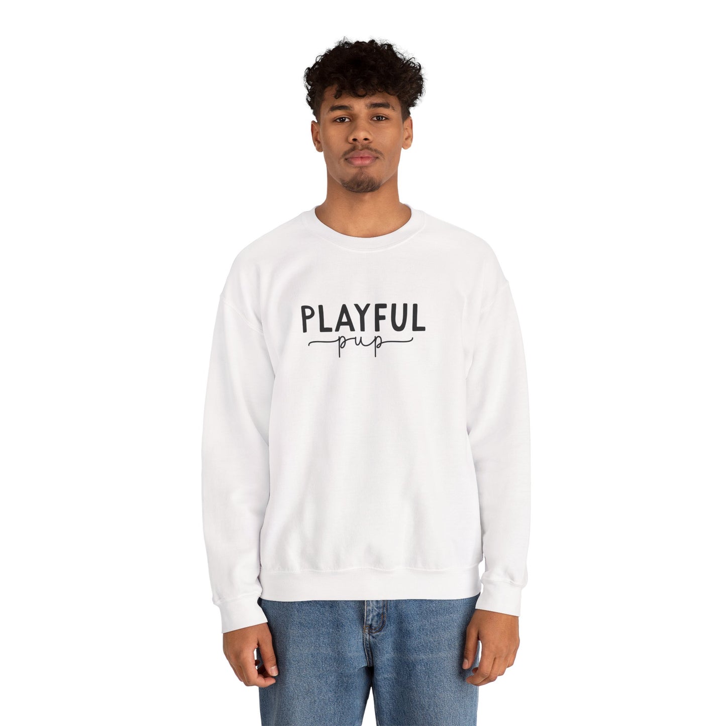 Playful Pup Unisex Sweatshirt | Minimalist Aesthetic Dog Gift