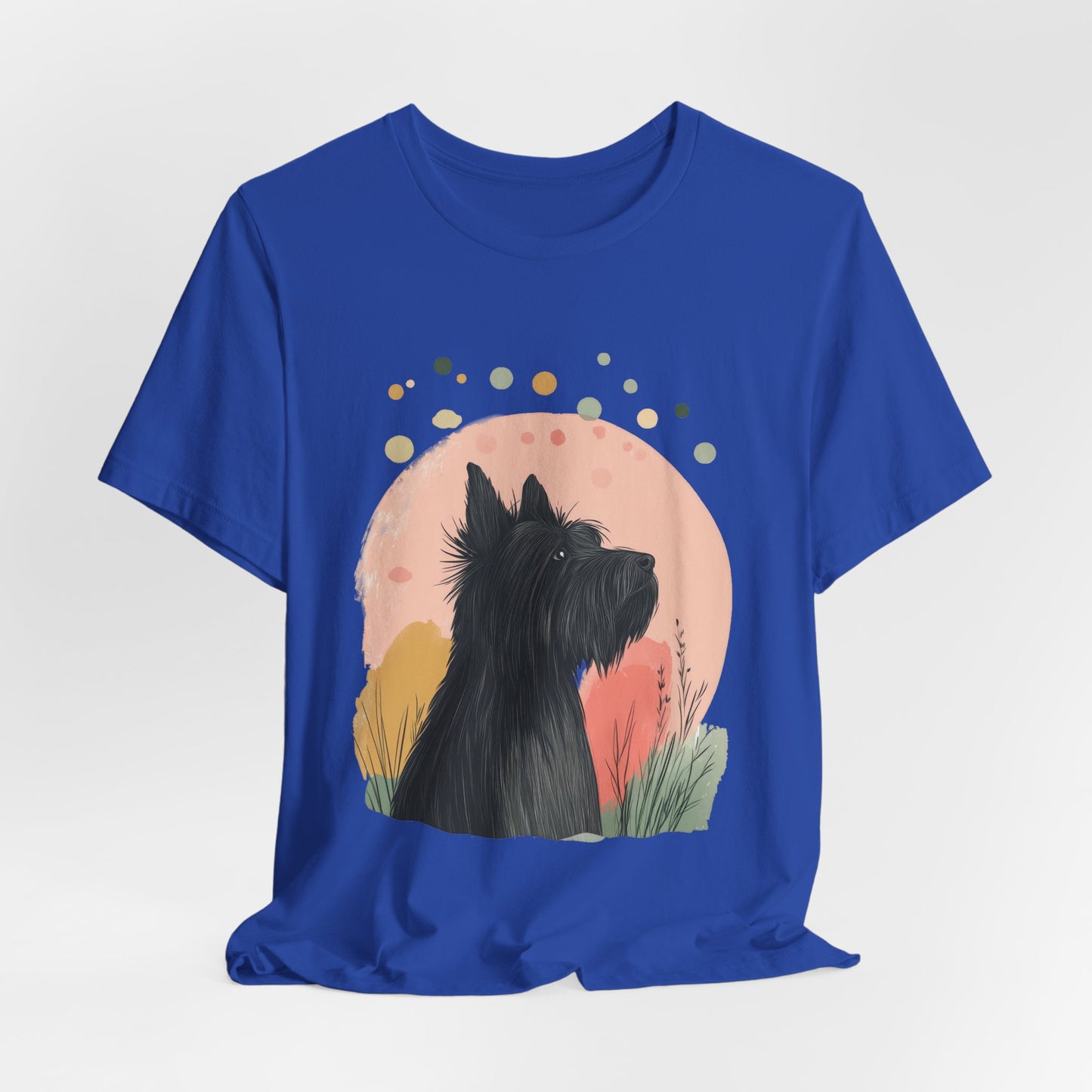 Briard Silhouette Minimalist Moon Unisex Tee