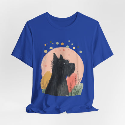 Briard Silhouette Minimalist Moon Unisex Tee