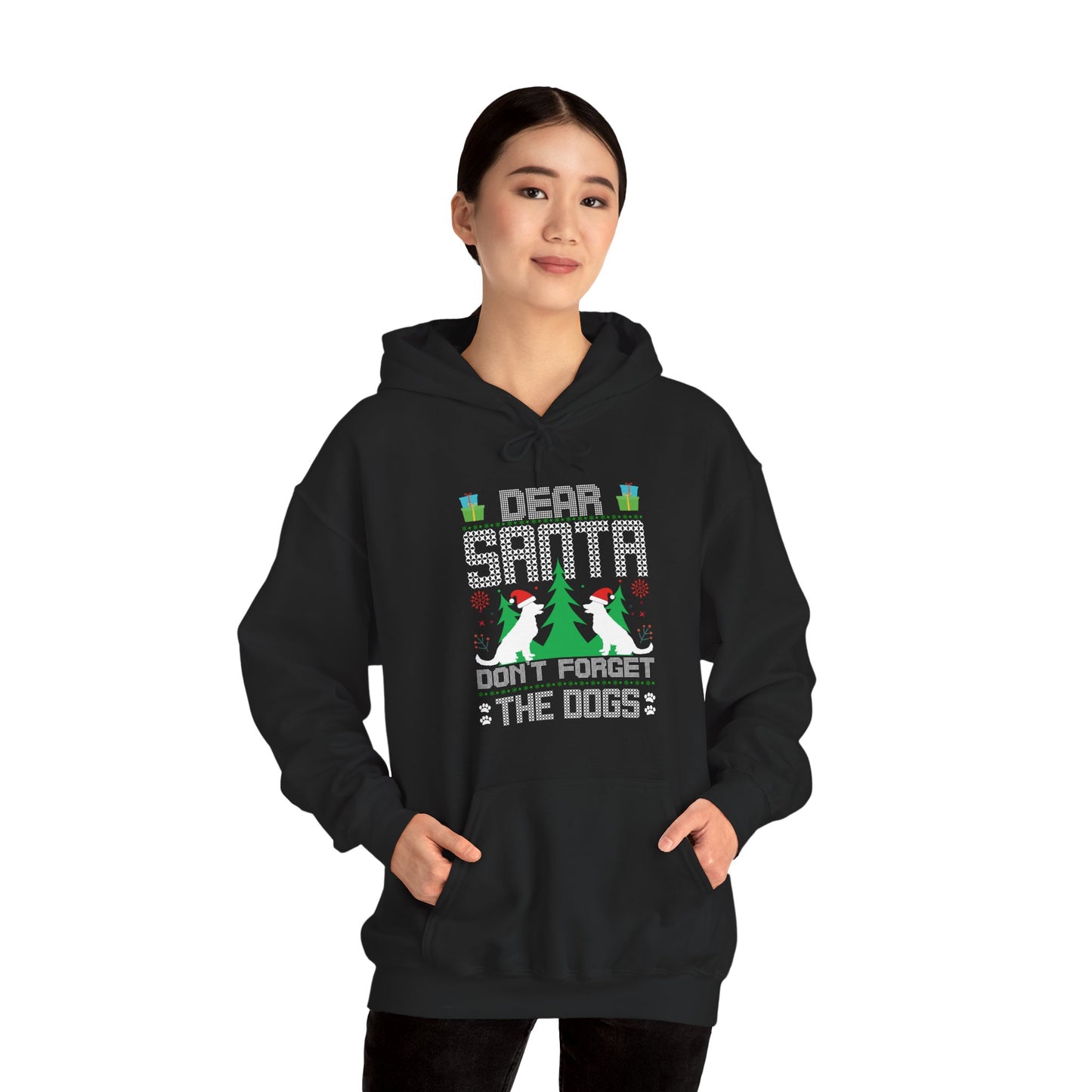 Dear Santa Don't Forget the Dogs – Unisex Holiday Hoodie