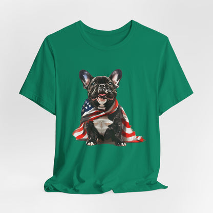Patriotic French Bulldog Unisex T-Shirt