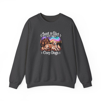 Cozy Dog Girl Sweatshirt | Golden Retriever Lover Gift