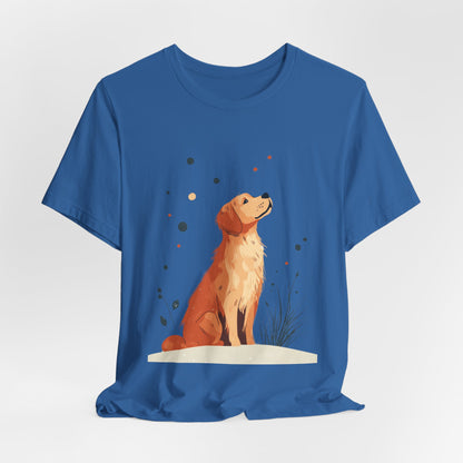 Golden Gaze – Unisex Dog Art T-Shirt