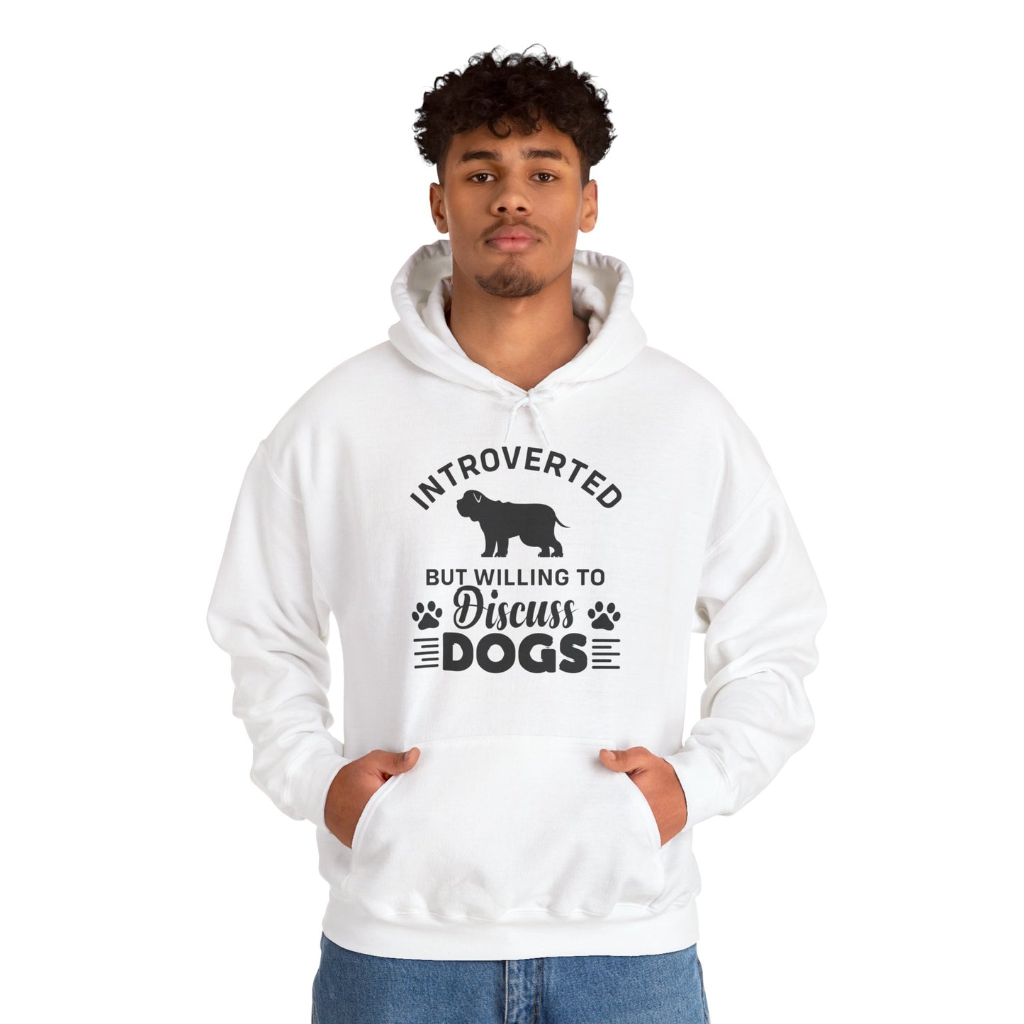 Introverted But Willing to Discuss Dogs Hoodie