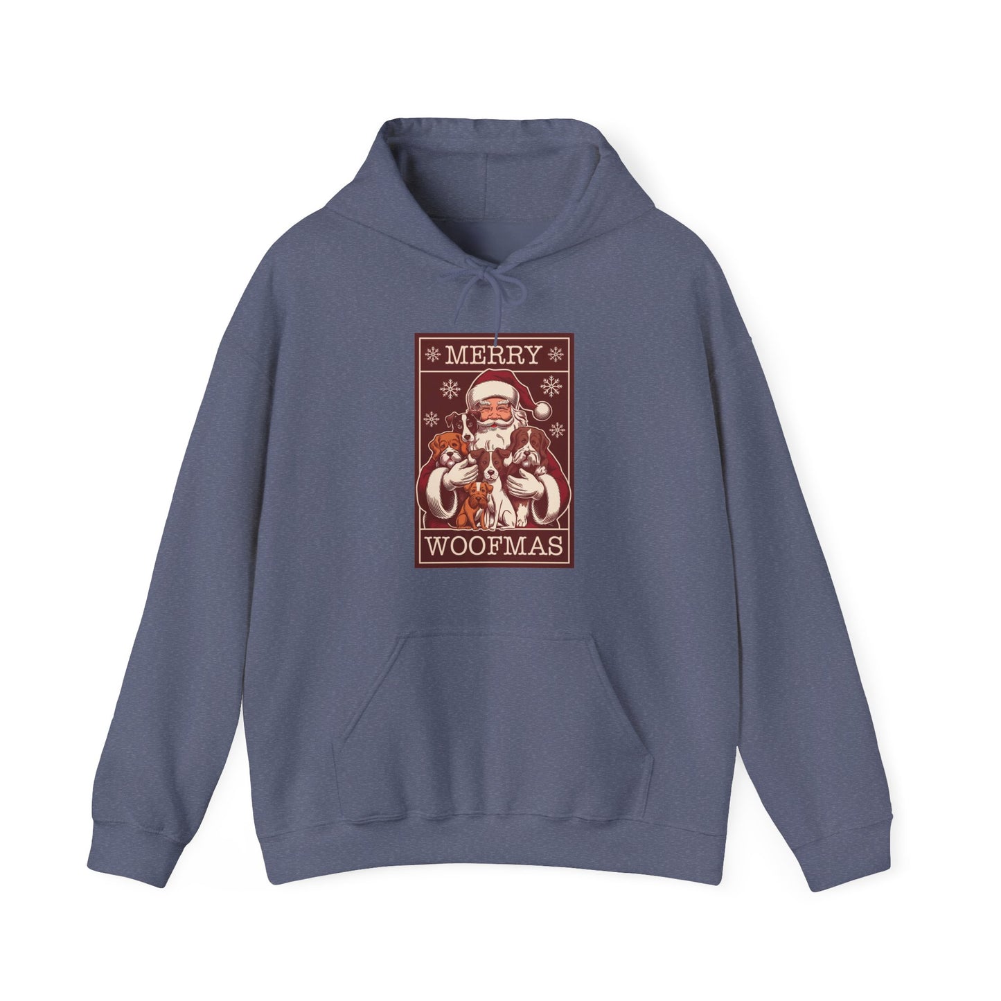 Merry Woofmas Hoodie | Vintage Santa & Dogs Sweater
