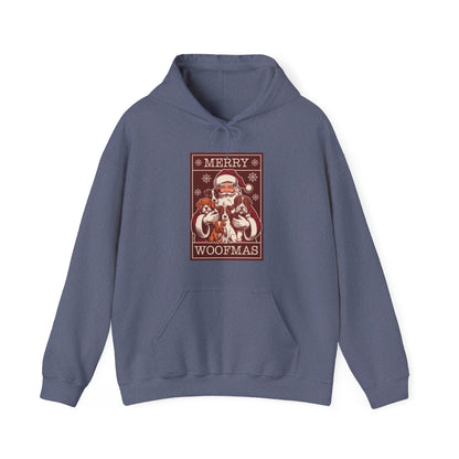 Merry Woofmas Hoodie | Vintage Santa & Dogs Sweater