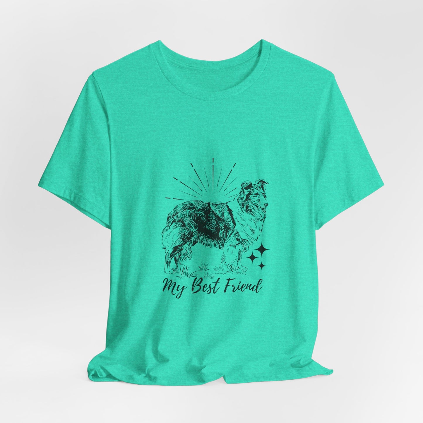 My Best Friend Collie Sketch T-Shirt | Dog Lover Gift