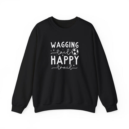 Wagging Tail Happy Trail Sweatshirt | Funny Soccer Dog Gift
