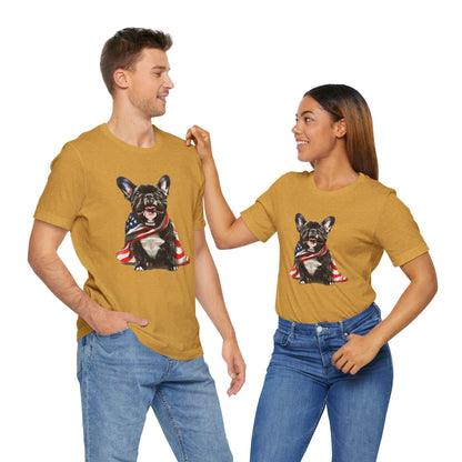 Patriotic French Bulldog Unisex T-Shirt