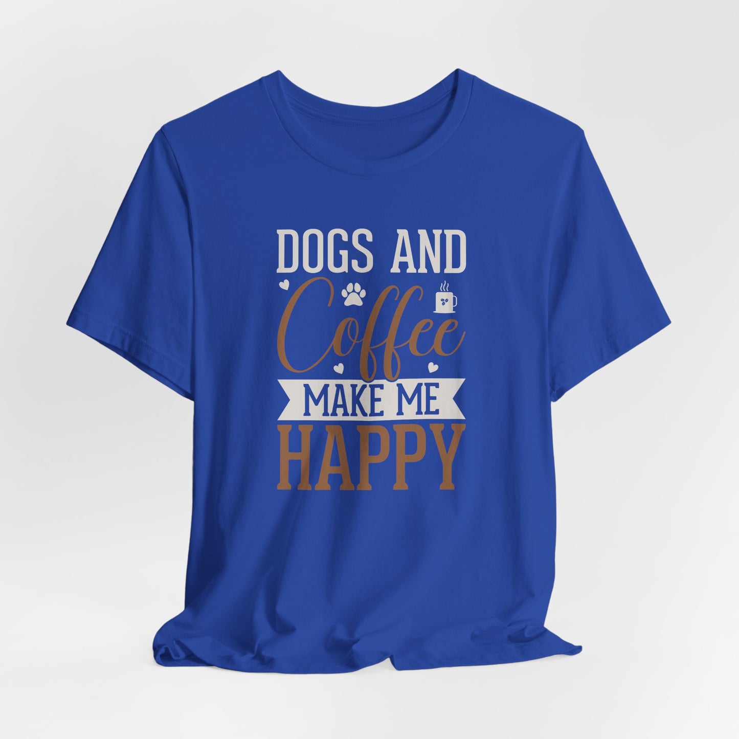 Dogs & Coffee Make Me Happy Graphic T-Shirt