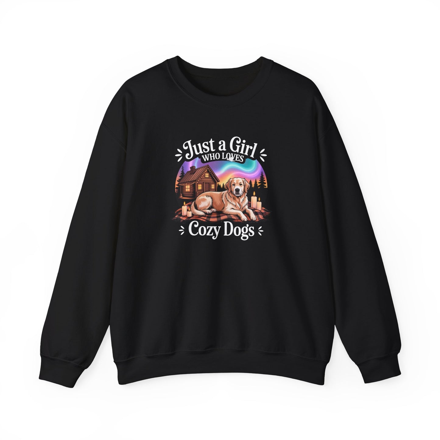 Cozy Dog Girl Sweatshirt | Golden Retriever Lover Gift