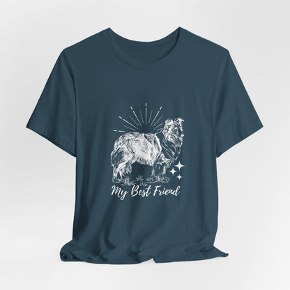 My Best Friend Collie Sketch T-Shirt | Dog Lover Gift