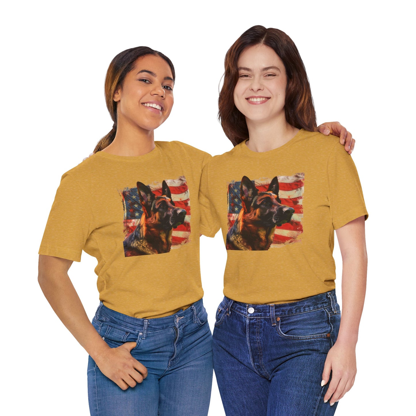 German Shepherd Patriotic Unisex T-Shirt
