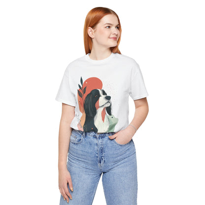 Abstract Bearded Collie Minimalist Unisex Tee