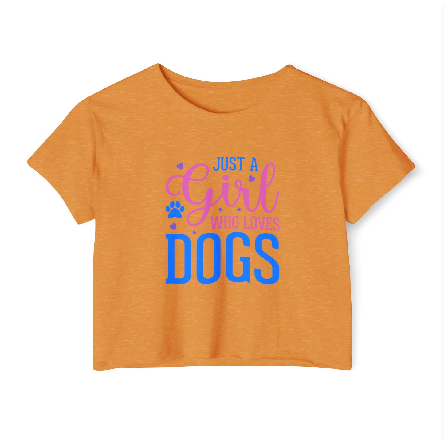 Just a Girl Who Loves Dogs Crop Top – Cute Dog Lover Shirt