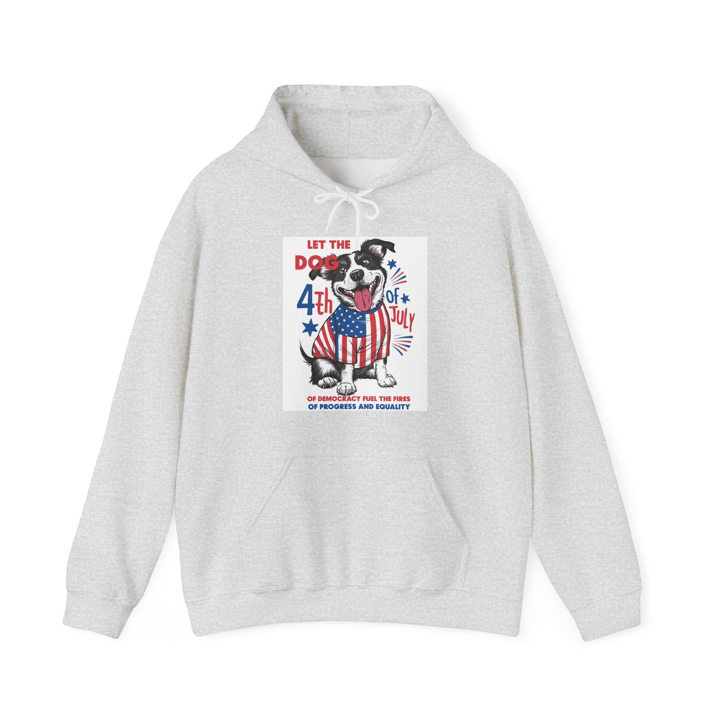4th of July Dog - American Flag Patriotic Hoodie